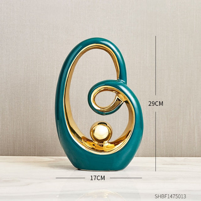 Abstract Sculpture Ceramic Statue Home Décor Figurines-Figurines & Miniatures-Ai BlakHom-I-Urbanheer