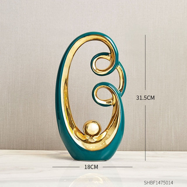 Abstract Sculpture Ceramic Statue Home Décor Figurines-Figurines & Miniatures-Ai BlakHom-J-Urbanheer