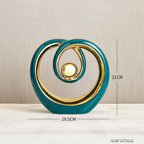 Abstract Sculpture Ceramic Statue Home Décor Figurines-Figurines & Miniatures-Ai BlakHom-K-Urbanheer