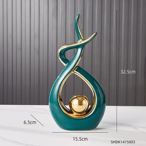 Abstract Sculpture Ceramic Statue Home Décor Figurines-Figurines & Miniatures-Ai BlakHom-A-Urbanheer