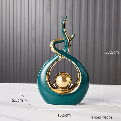 Abstract Sculpture Ceramic Statue Home Décor Figurines-Figurines & Miniatures-Ai BlakHom-B-Urbanheer