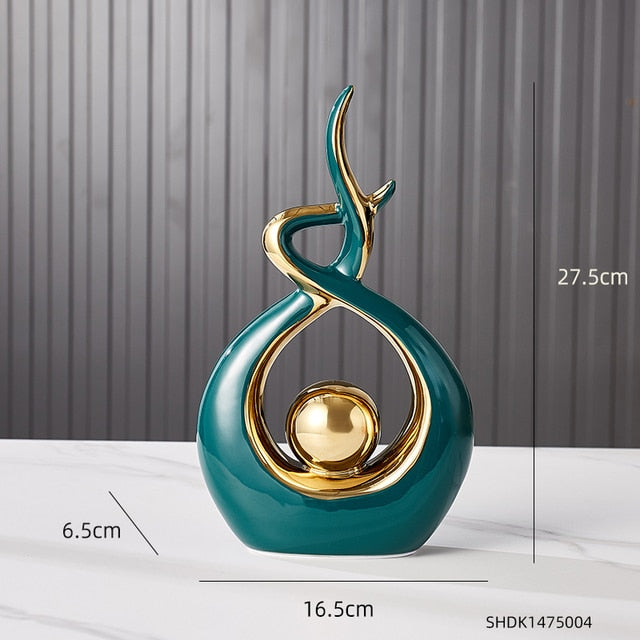 Abstract Sculpture Ceramic Statue Home Décor Figurines-Figurines & Miniatures-Ai BlakHom-B-Urbanheer