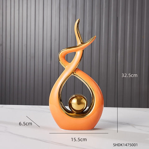 Abstract Sculpture Ceramic Statue Home Décor Figurines-Figurines & Miniatures-Ai BlakHom-E-Urbanheer
