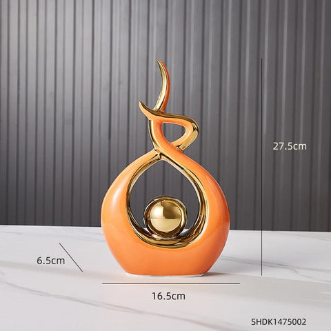 Abstract Sculpture Ceramic Statue Home Décor Figurines-Figurines & Miniatures-Ai BlakHom-F-Urbanheer