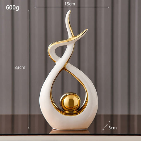 Abstract Sculpture Ceramic Statue Home Décor Figurines-Figurines & Miniatures-Ai BlakHom-S-Urbanheer