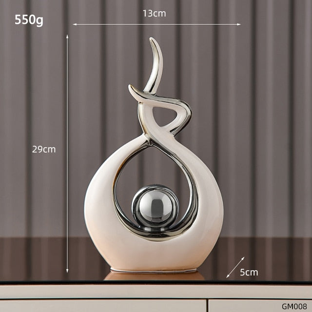 Abstract Sculpture Ceramic Statue Home Décor Figurines-Figurines & Miniatures-Ai BlakHom-R-Urbanheer