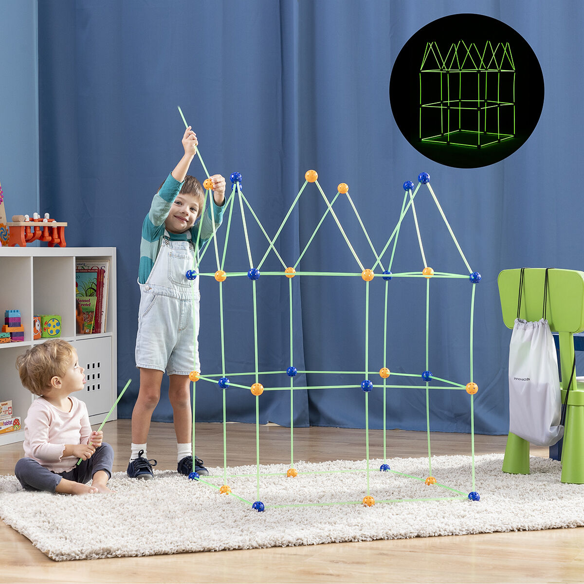 Children’s Fort Building Kit Archikitt InnovaGoods 85 Pieces-Toys and games-InnovaGoods-Urbanheer