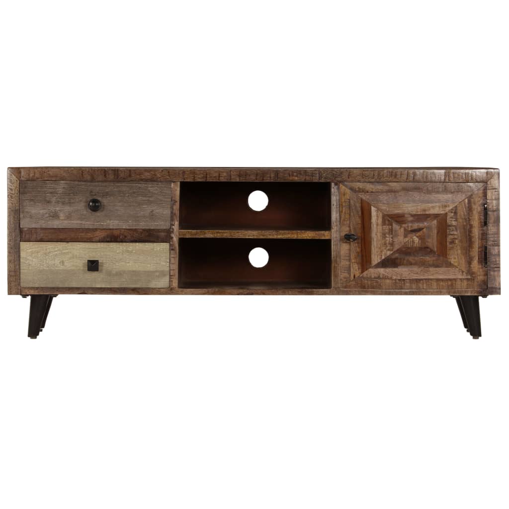vidaXL TV Stand 46.5"x11.8"x15.7" Solid Wood Mango-Furniture > TV benches & TV stands-VidaXL-Urbanheer