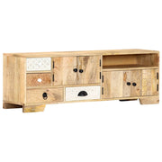 vidaXL TV Stand 47.2"x11.8"x15.7" Solid Wood Mango-Furniture > TV benches & TV stands-VidaXL-Urbanheer