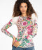Feline Rose Second Skin Raw Edge Top