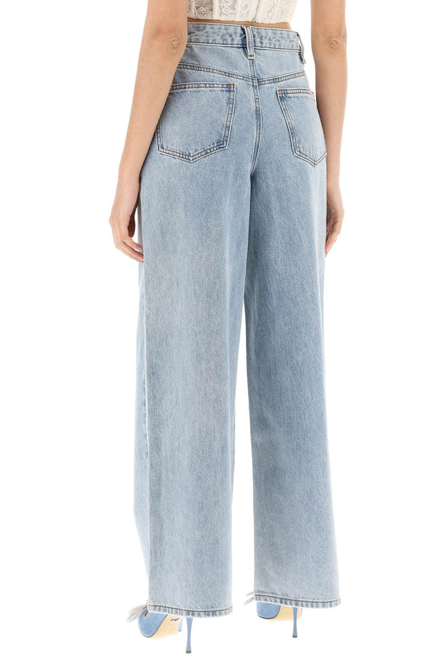wide jeans with applique details