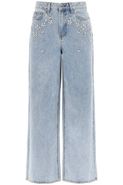 Wide Jeans With Applique Details