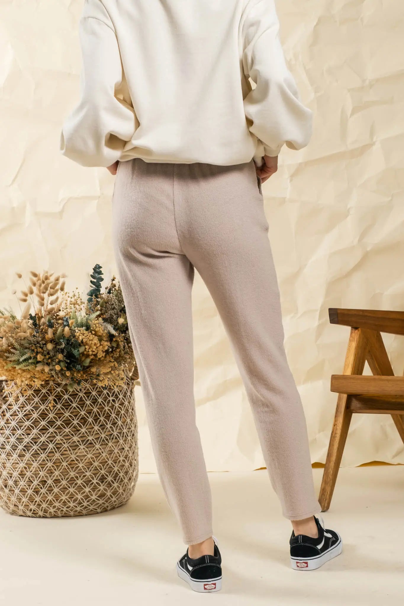 Straight Cozy Pants - Khaki-Blu Pepper-S-Urbanheer