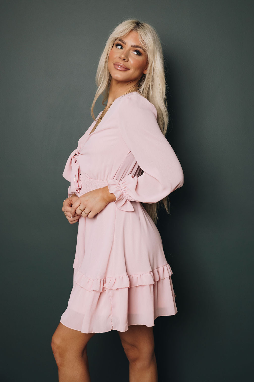 Janet Knotted Tiered Dress-UHXSW-BURGUNDY-SMALL-Urbanheer