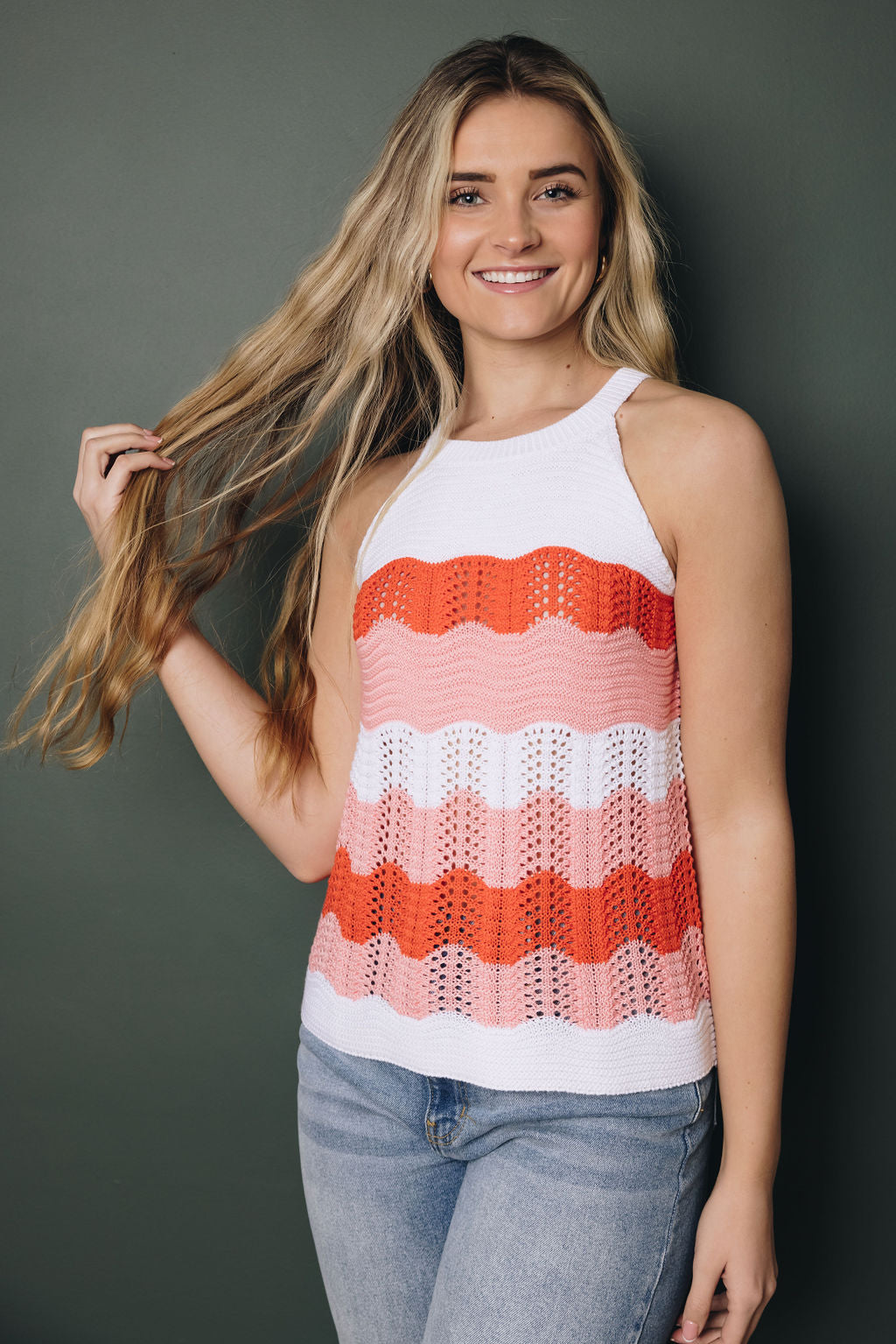 Bella Knit Tank Top-UHXSW-ORANGE-SMALL-Urbanheer