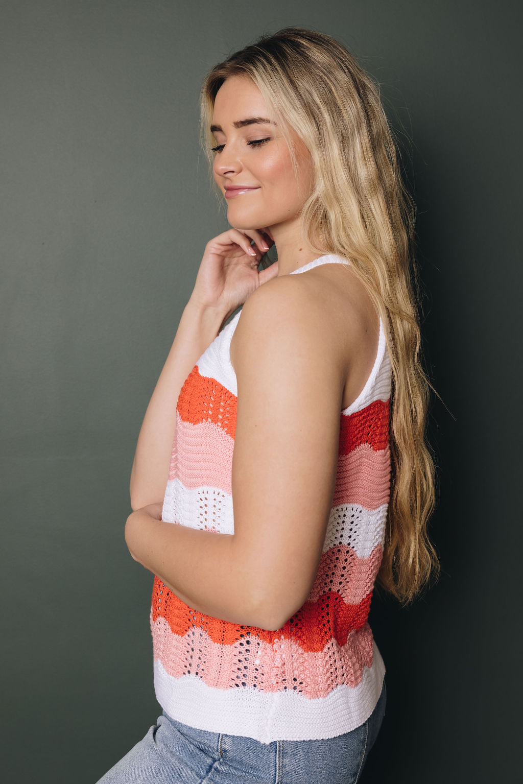 Bella Knit Tank Top-UHXSW-ORANGE-SMALL-Urbanheer