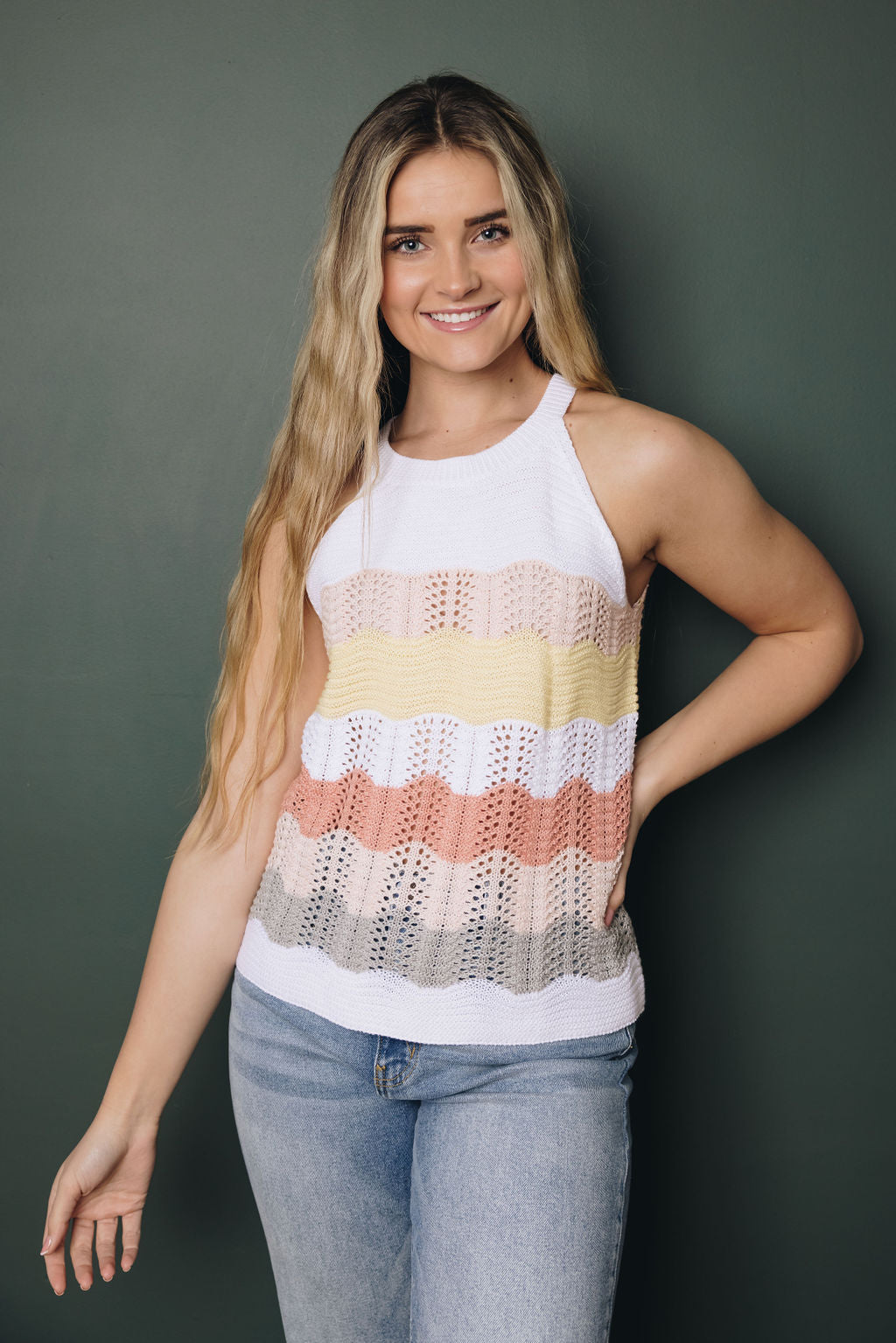 Bella Knit Tank Top-UHXSW-KHAKI-SMALL-Urbanheer