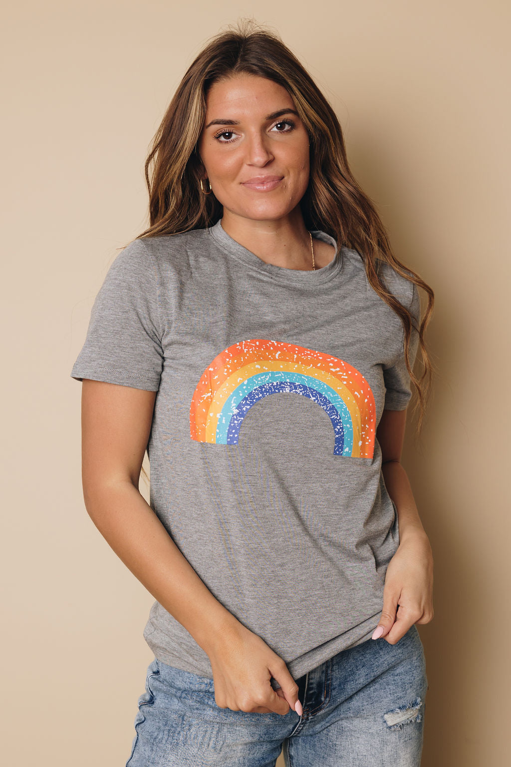 Pot Of Gold Rainbow Tee-UHXSW-GRAY-SMALL-Urbanheer