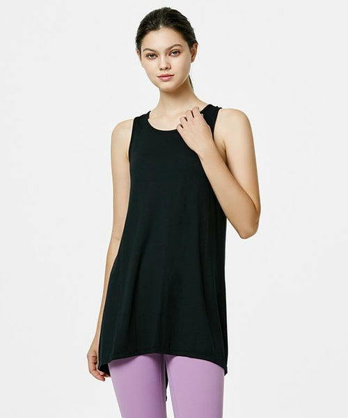 Overlap Tank-Clothing - Women-Mulawear-10-Black-Urbanheer