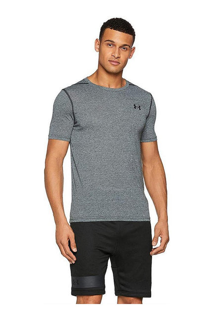 Men's Short Sleeved Compression T-shirt Under Armour 1289588-006 Grey-Clothing - Men-Under Armour-Urbanheer
