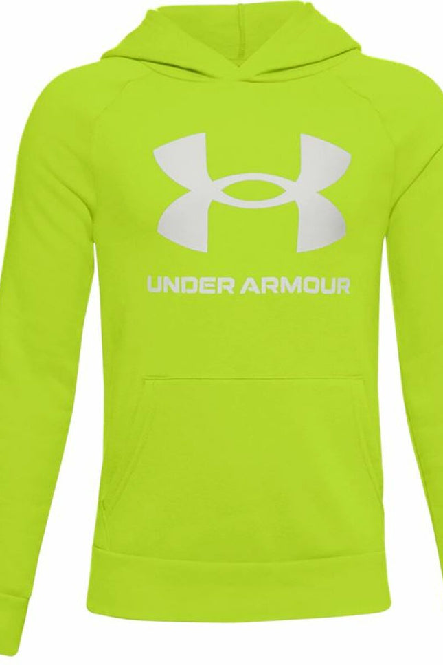 Children’s Hoodie Under Armour Rival Big Logo 1 Lime green-Under Armour-Urbanheer