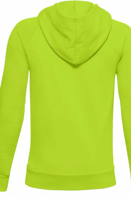 Children’s Hoodie Under Armour Rival Big Logo 1 Lime green