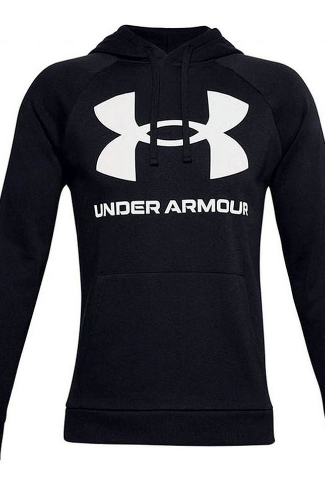 Men’s Hoodie Under Armour Rival Fleece Big Logo Black-Under Armour-Urbanheer