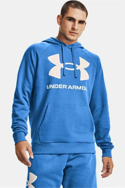 Men’S Hoodie Under Armour Rival Big Logo Blue-Under Armour-Urbanheer
