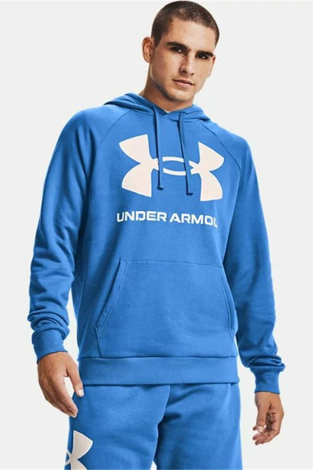 Men’S Hoodie Under Armour Rival Big Logo Blue-Under Armour-Urbanheer