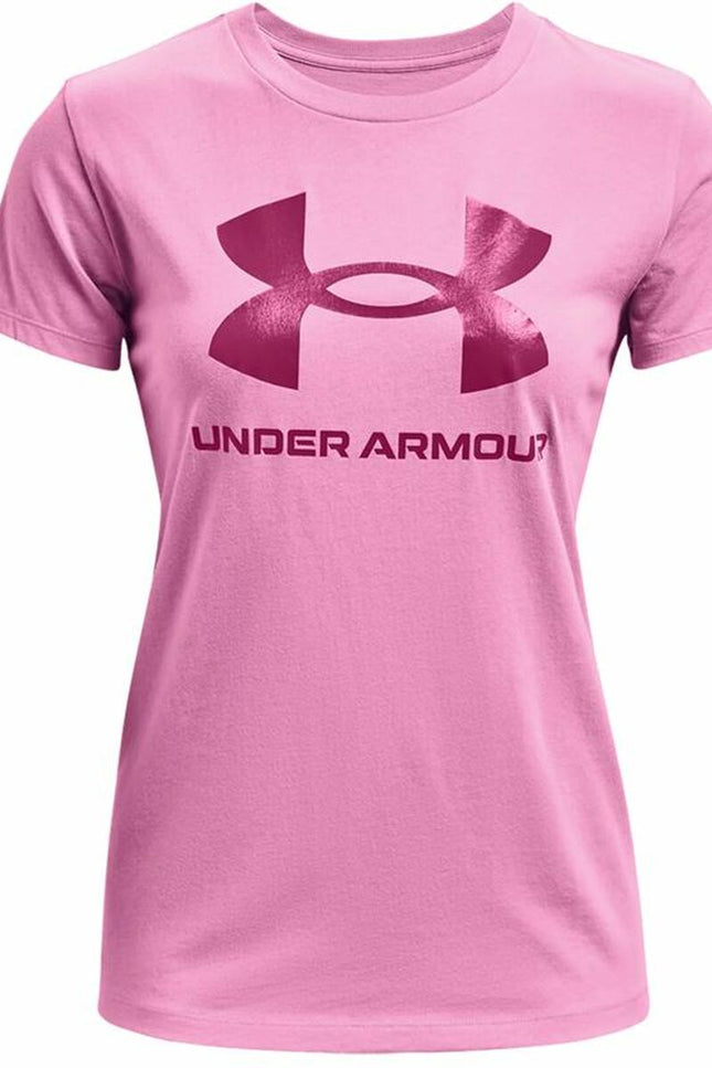 Women’S Short Sleeve T-Shirt Under Armour Graphic Pink-Under Armour-Urbanheer