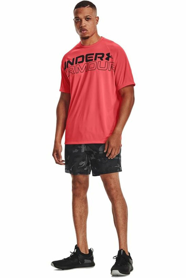 Men’S Short Sleeve T-Shirt Under Armour Tech 2.0 Red-Under Armour-Urbanheer