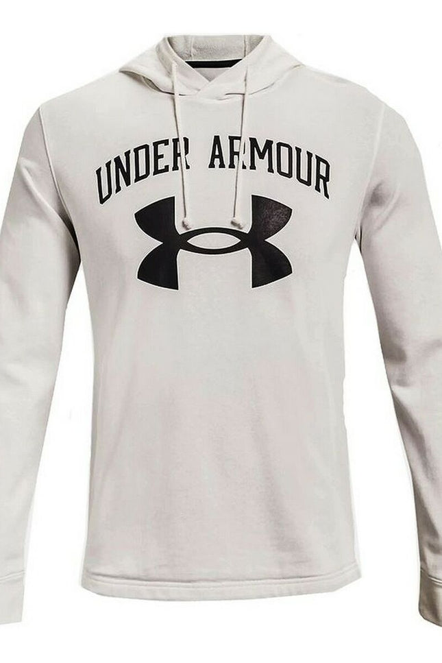 Men’s Hoodie Under Armour Rival Fleece Big Logo White-Clothing - Men-Under Armour-Urbanheer