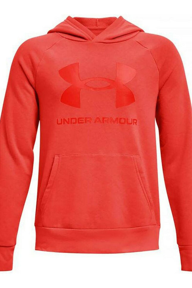 Children’s Hoodie Under Armour Rival Big Logo Red-Under Armour-Urbanheer