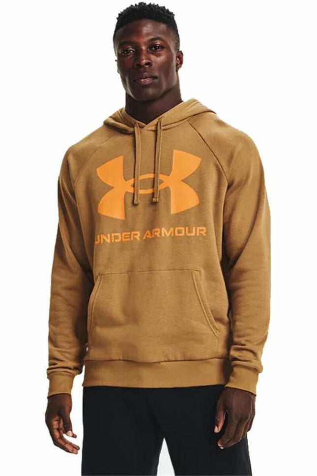 Men’s Hoodie Under Armour Rival Big Logo Ocre-Clothing - Men-Under Armour-Urbanheer