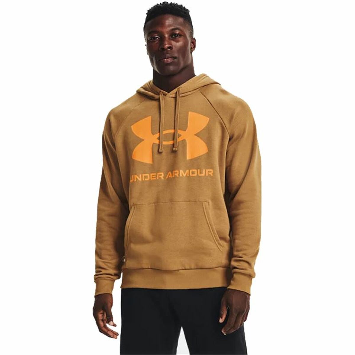 Men's Hoodie Under Armour Rival Big Logo Ocre – UrbanHeer