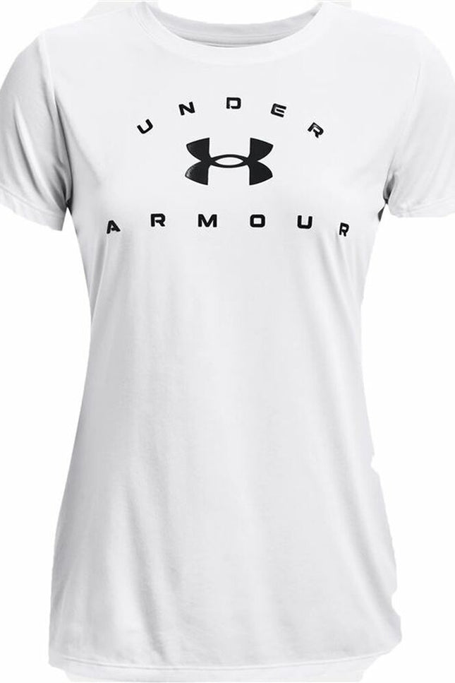Women’s Short Sleeve T-Shirt Under Armour Tech Solid White-Under Armour-Urbanheer