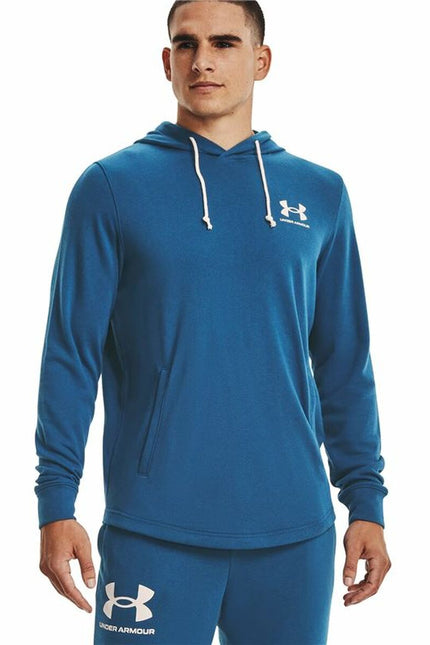 Men’S Hoodie Under Armour Rival Terry Blue-Clothing - Men-Under Armour-Urbanheer