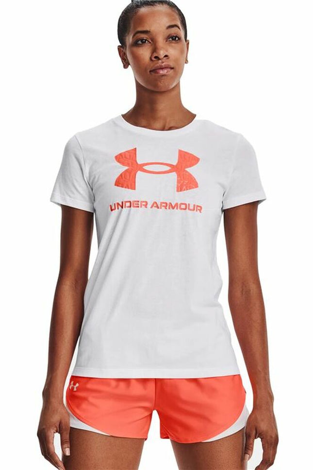 Women’s Short Sleeve T-Shirt Under Armour Sportstyle White-Under Armour-Urbanheer
