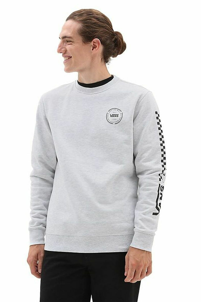 Men’s Sweatshirt without Hood Vans Orbiter White-Sports | Fitness > Sports material and equipment > Sports sweatshirts-Vans-Urbanheer
