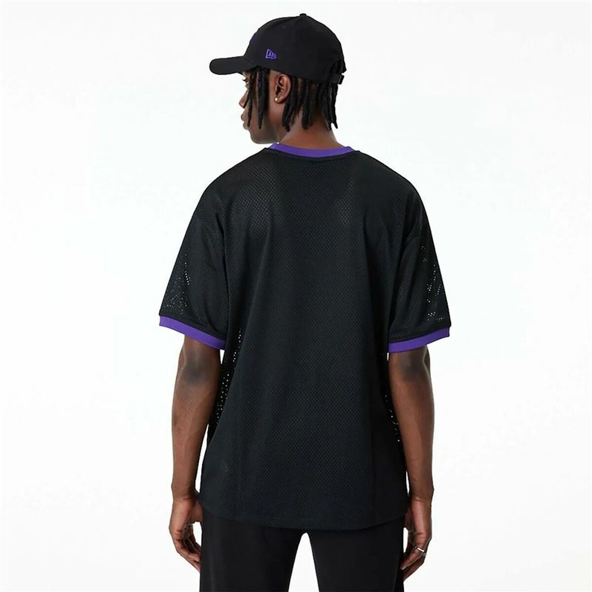 Basketball shirt New Era Mesh LA Lakers Black-Sports | Fitness > Sports material and equipment > Sports t-shirts-New Era-S-Urbanheer