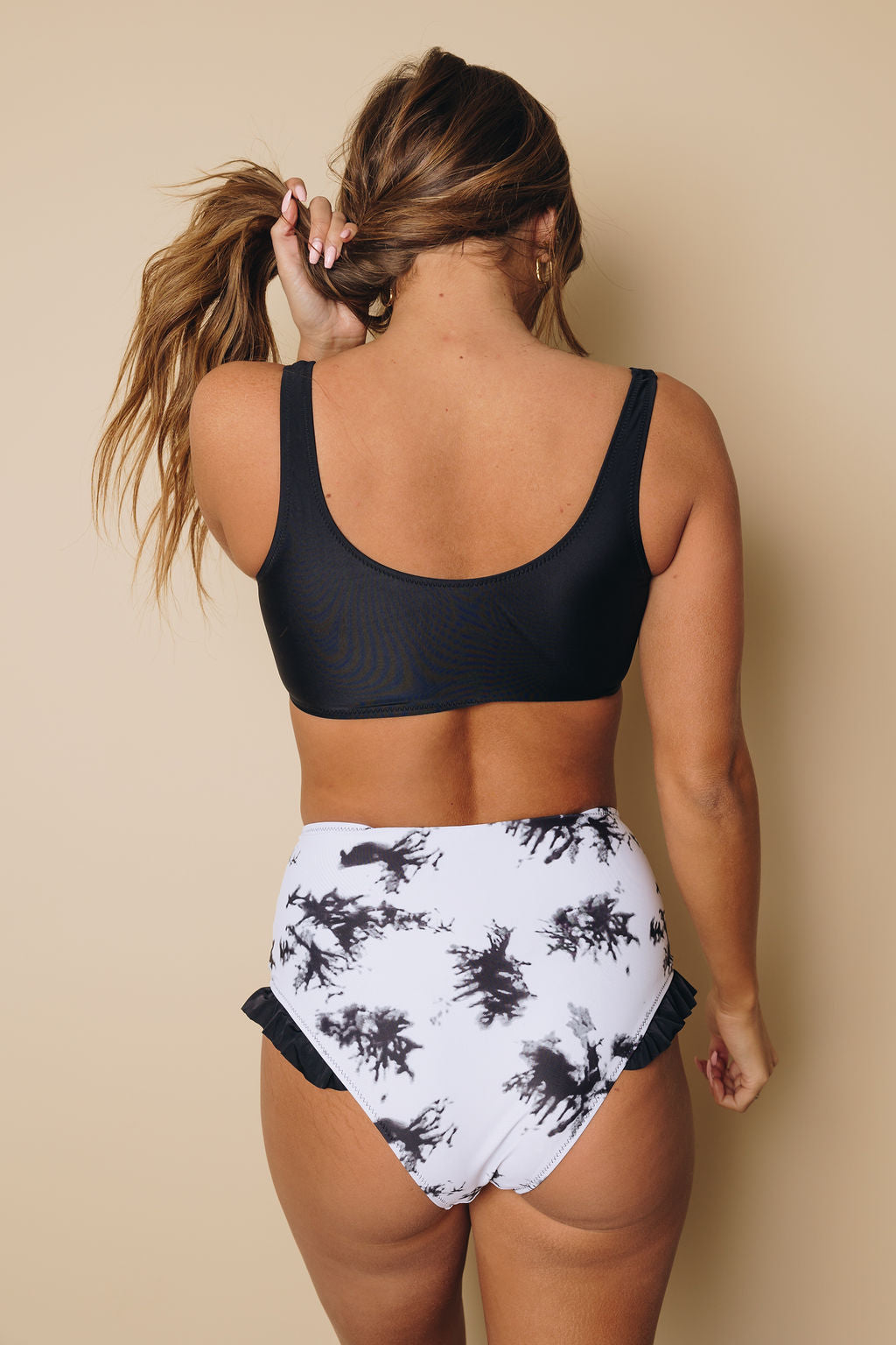 Eloise Patterned Bikini-UHXSW-BLACK-SMALL-Urbanheer