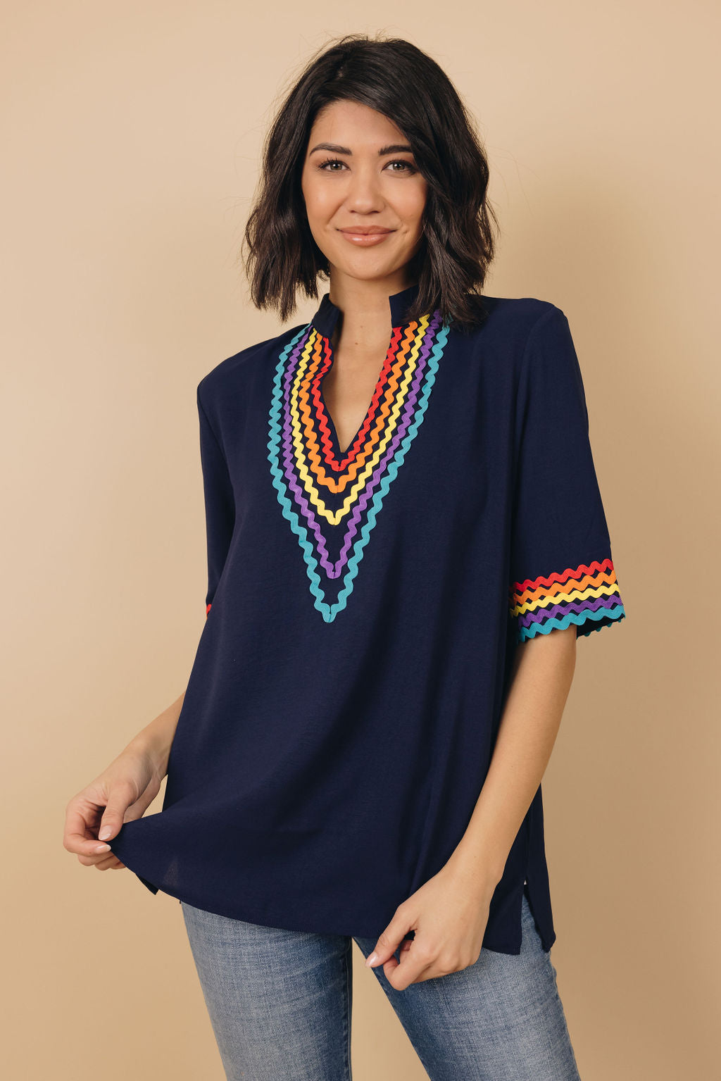 Libya Colorblock Top-UHXSW-BLUE-SMALL-Urbanheer
