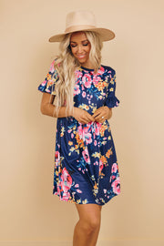 Dreamy Wonders Floral Dress-UHXSW-DARK BLUE-SMALL-Urbanheer
