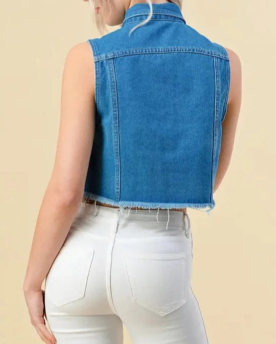 All Season Denim Vest-Clothing-Heart&Hips-Small-Urbanheer