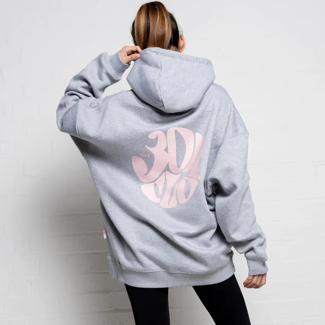 304 Womens Tile Hoodie Grey (Oversized)-304 Clothing-S-Urbanheer