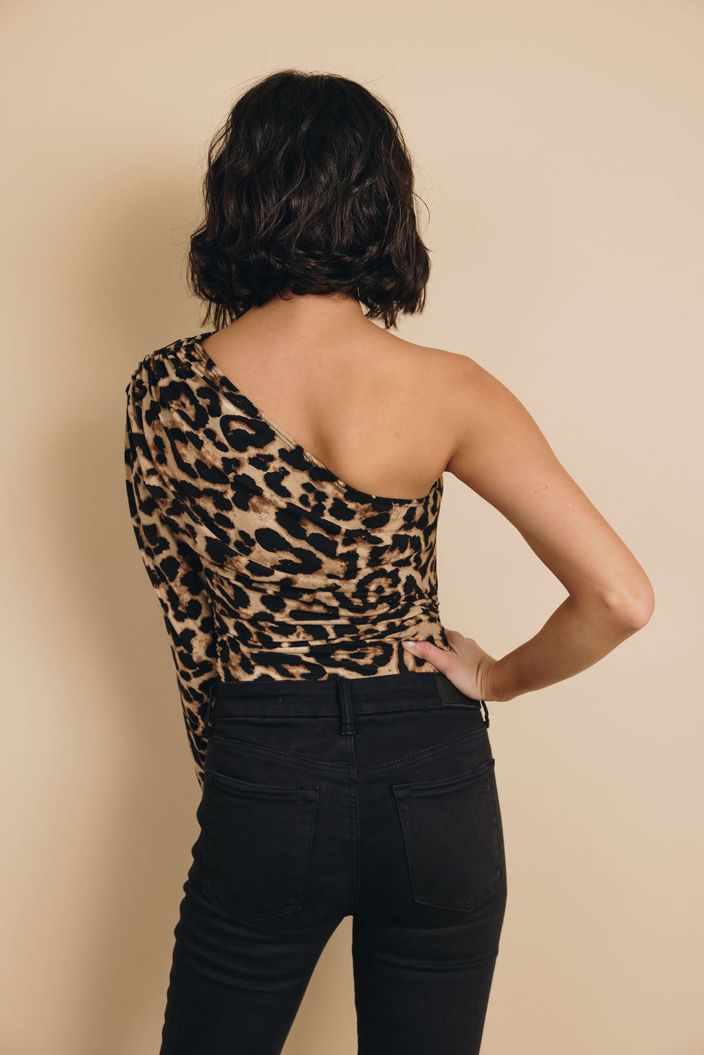 Chrissy Leopard One-Shoulder Bodysuit-UHXSW-SNAKE SKIN-SMALL-Urbanheer