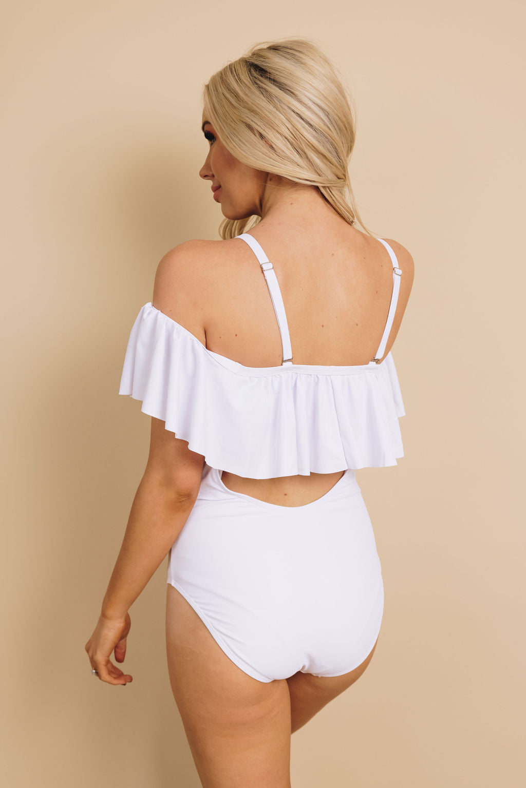 Haute Off-The-Shoulder Swimsuit-UHXSW-PINK-LARGE-Urbanheer