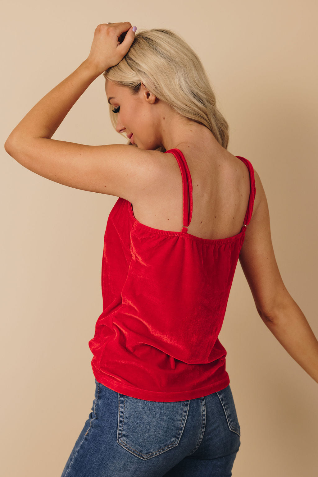 Castellano Velvet V-Neck Tank-UHXSW-WINE-SMALL-Urbanheer