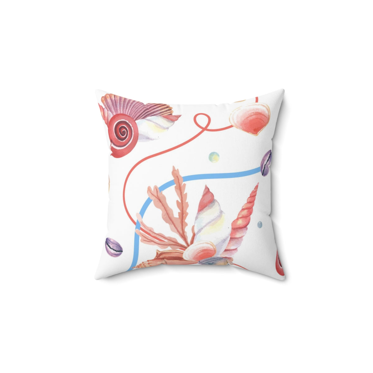 Uniquely You Decorative Throw Pillow Cover, Beach Seashell Coral Pattern-Uniquely You | iPFY-14" × 14"-Urbanheer