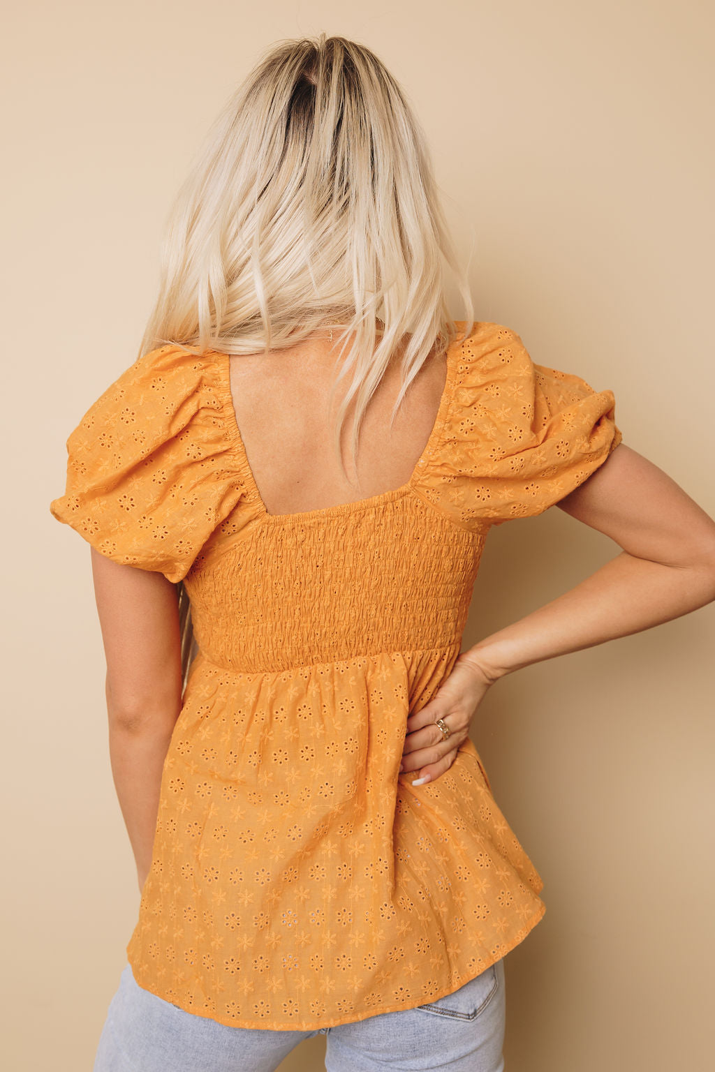 Kennedy Eyelet Babydoll Top-UHXSW-SMALL-Urbanheer